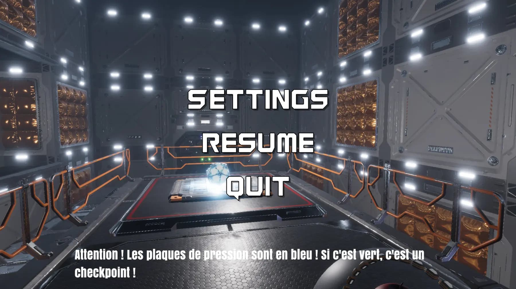 Dialogue intégré dans une salle d'Upside Down